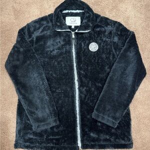 Ivory Ella Ladies Sherpa Fleece Full Zip Jacket Side Pockets Graphite Gray Med